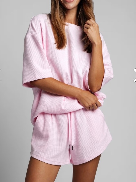 Comfrt Other - Comfrt Waffle Short Sleeve Lounge Set